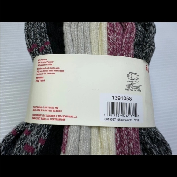 Lucky Brand Womens Pack of
6 Super Soft Boot Socks Size
5-10 Multi-Color - Picture 5 of 5